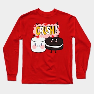 kawaii biscuit and milk best friend crush Long Sleeve T-Shirt